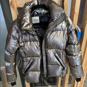 Sam puffer jacket in gunmetal